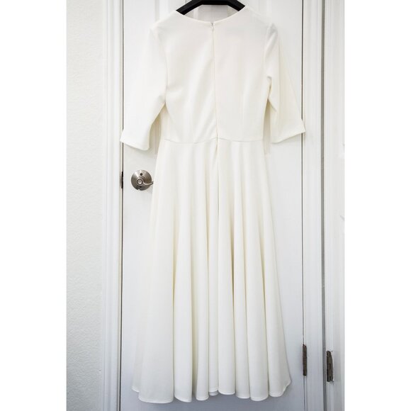 BHLDN Tea-Length White Valdis Dress, size 10 - Picture 8 of 10